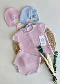 Jersey con braga Rahigo rosa bebé