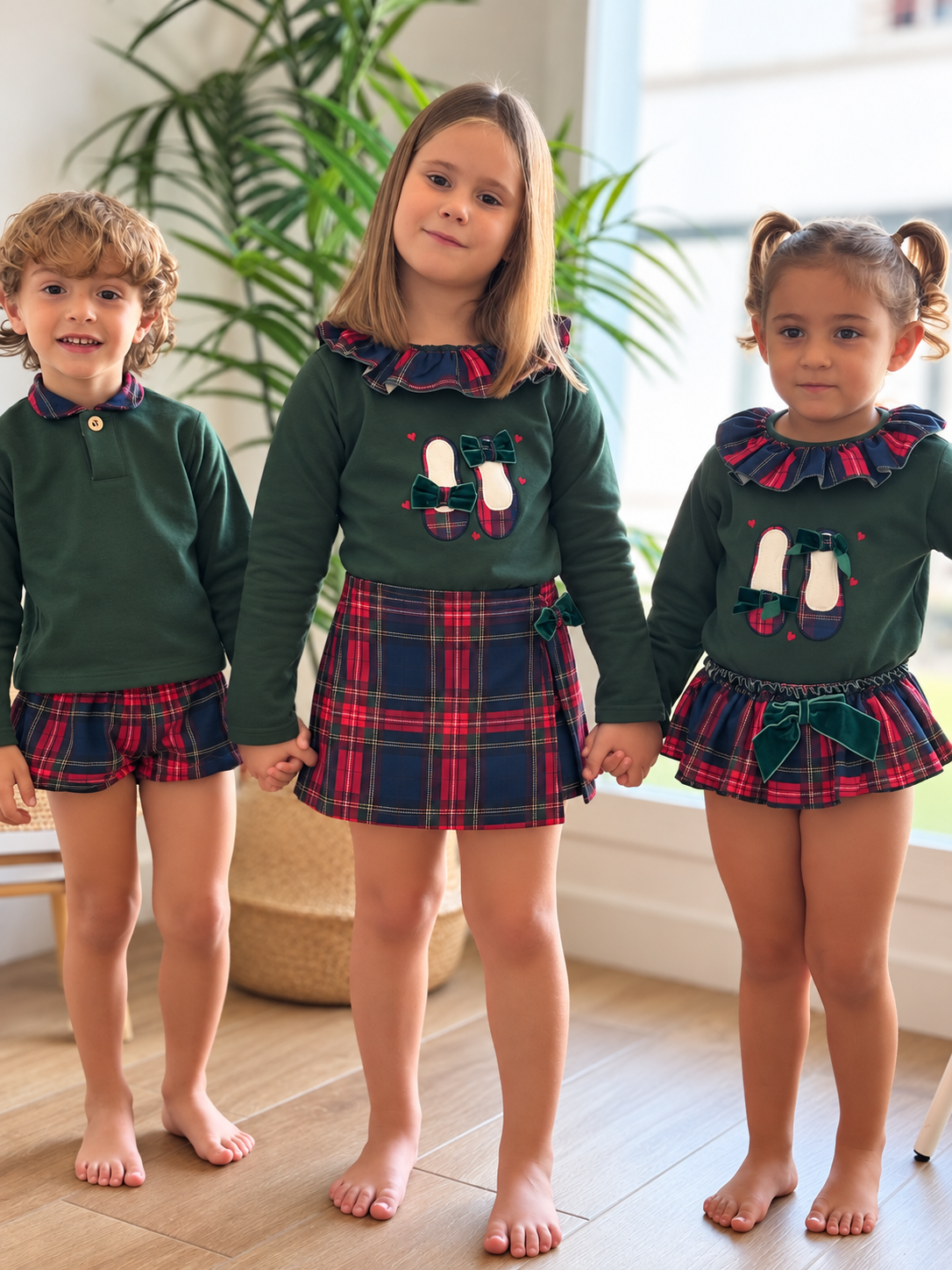 Conjunto Little Tartán niño