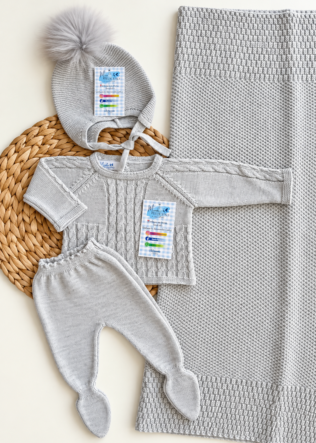 Conjunto ochitos gris