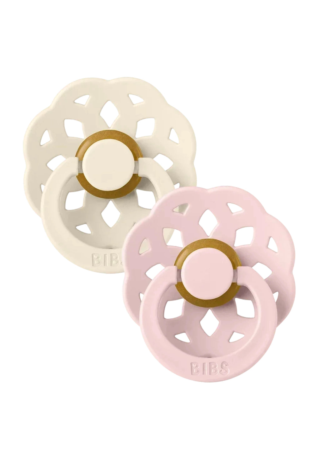 2 Chupetes BIBS Flor Ivory/Blossom