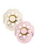 2 Chupetes BIBS Flor Ivory/Blossom
