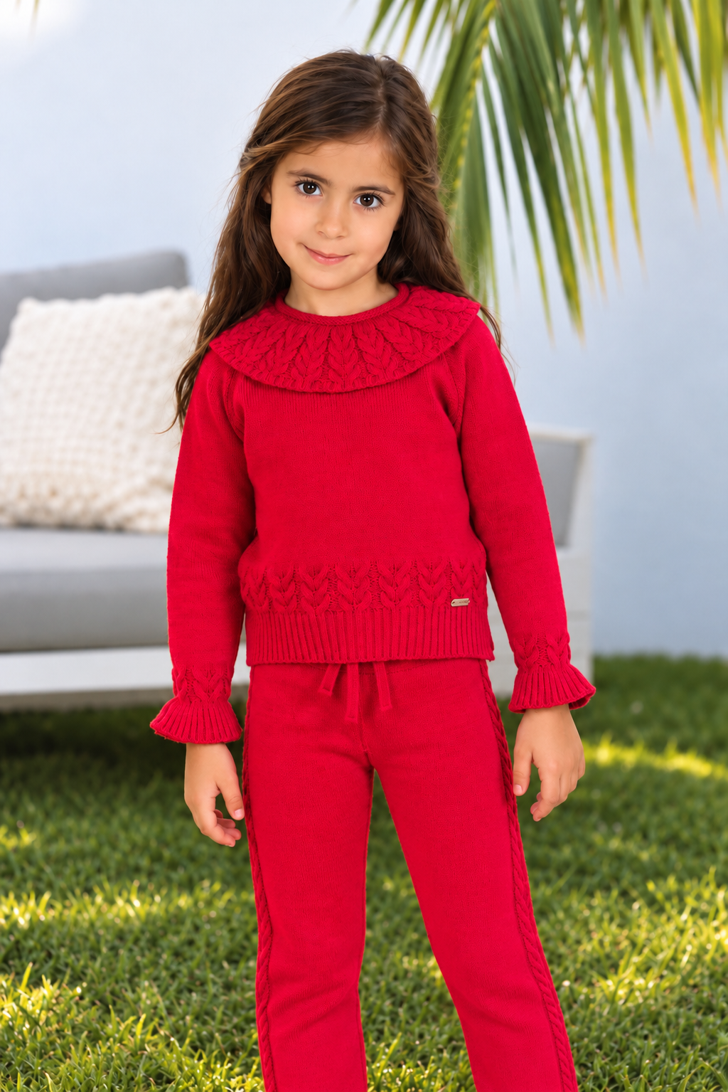 Conjunto niña Rahigo rojo