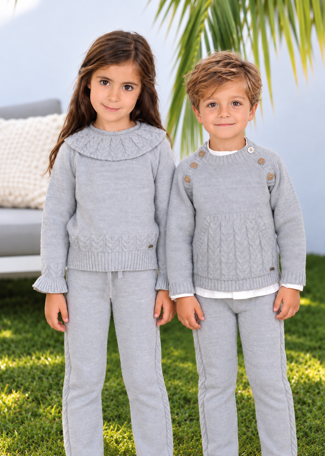 Conjunto niña Rahigo gris
