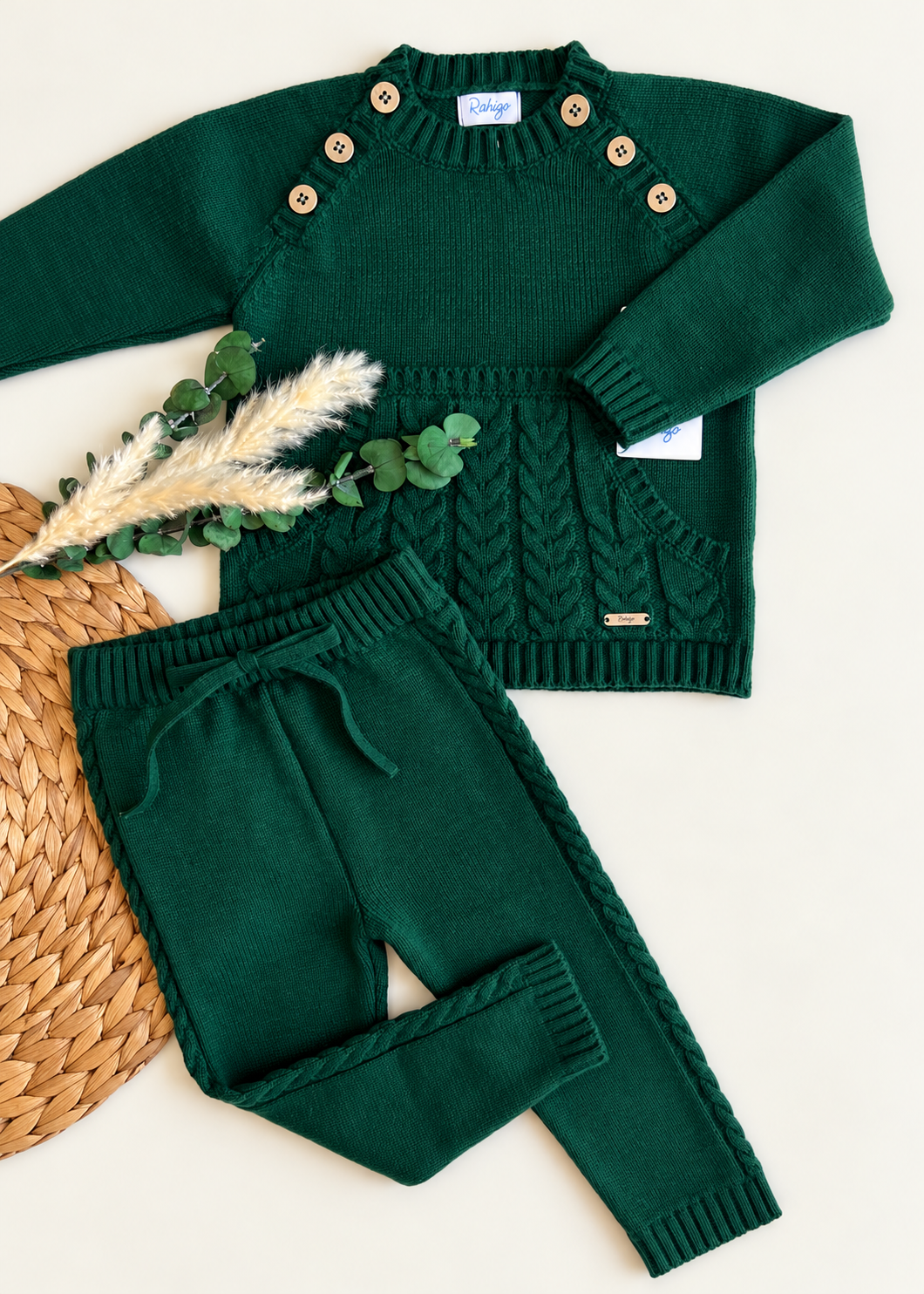 Conjunto niño Rahigo verde botella