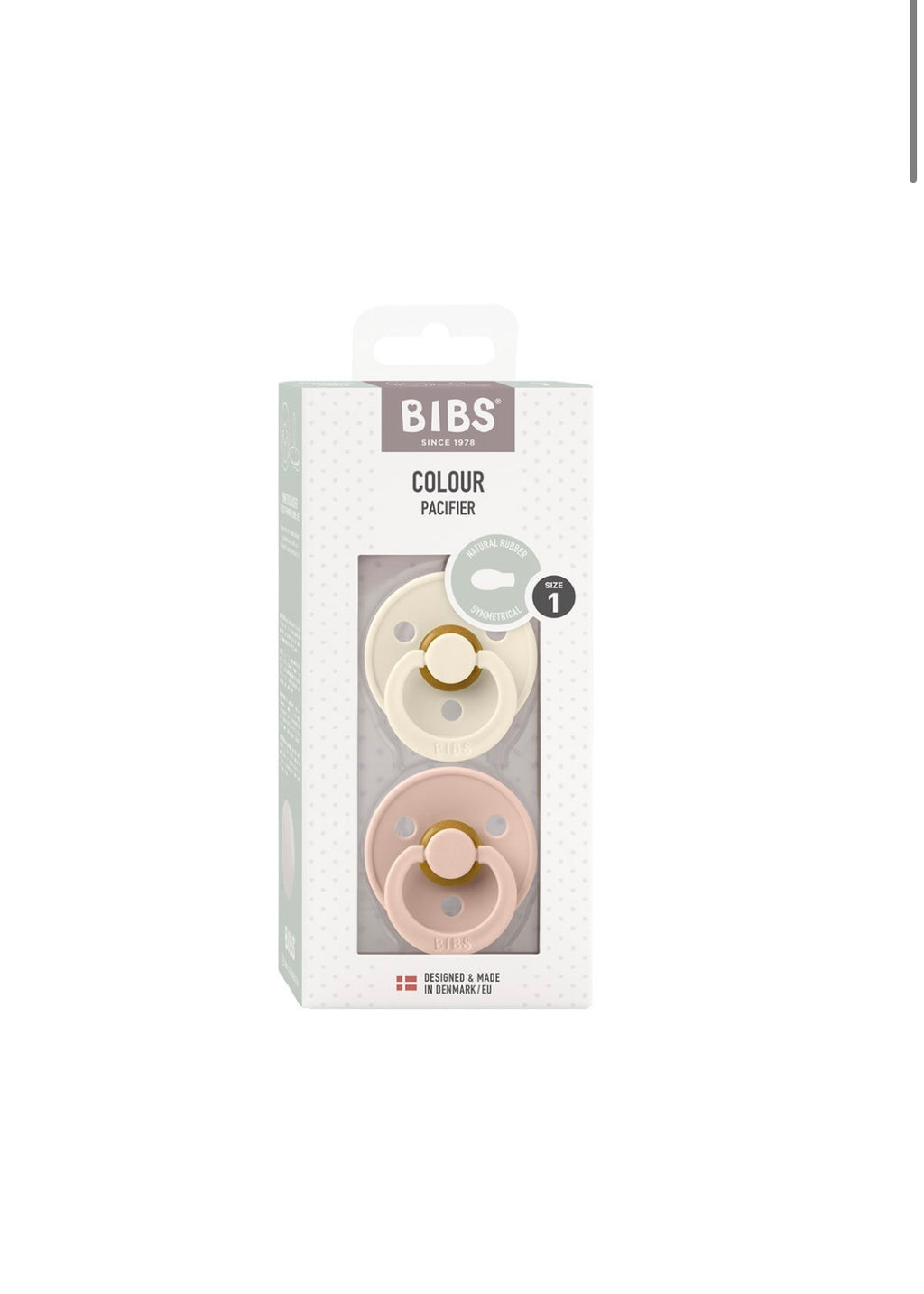 2 Chupetes BIBS Ivory/Blush