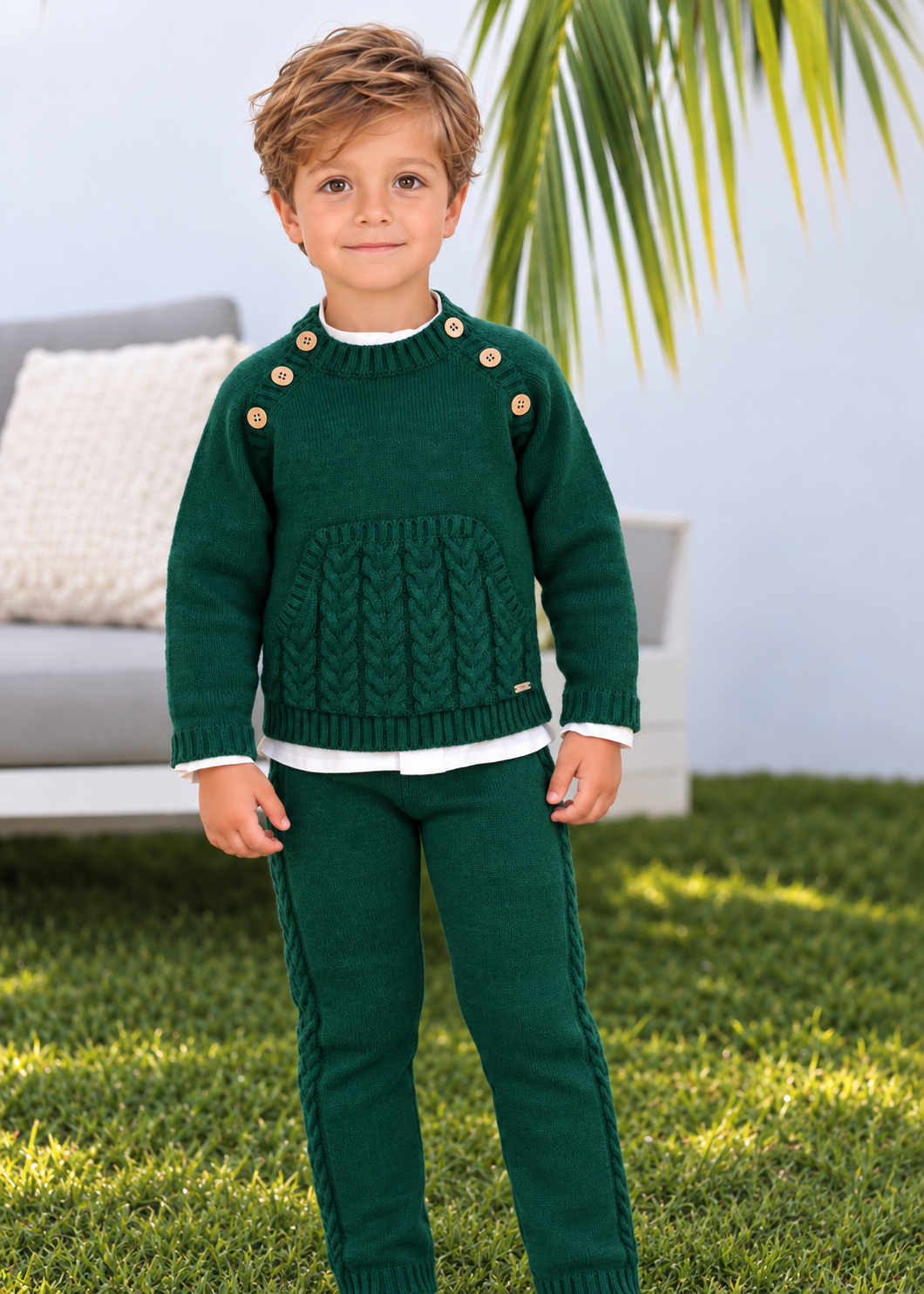 Conjunto niño Rahigo verde botella