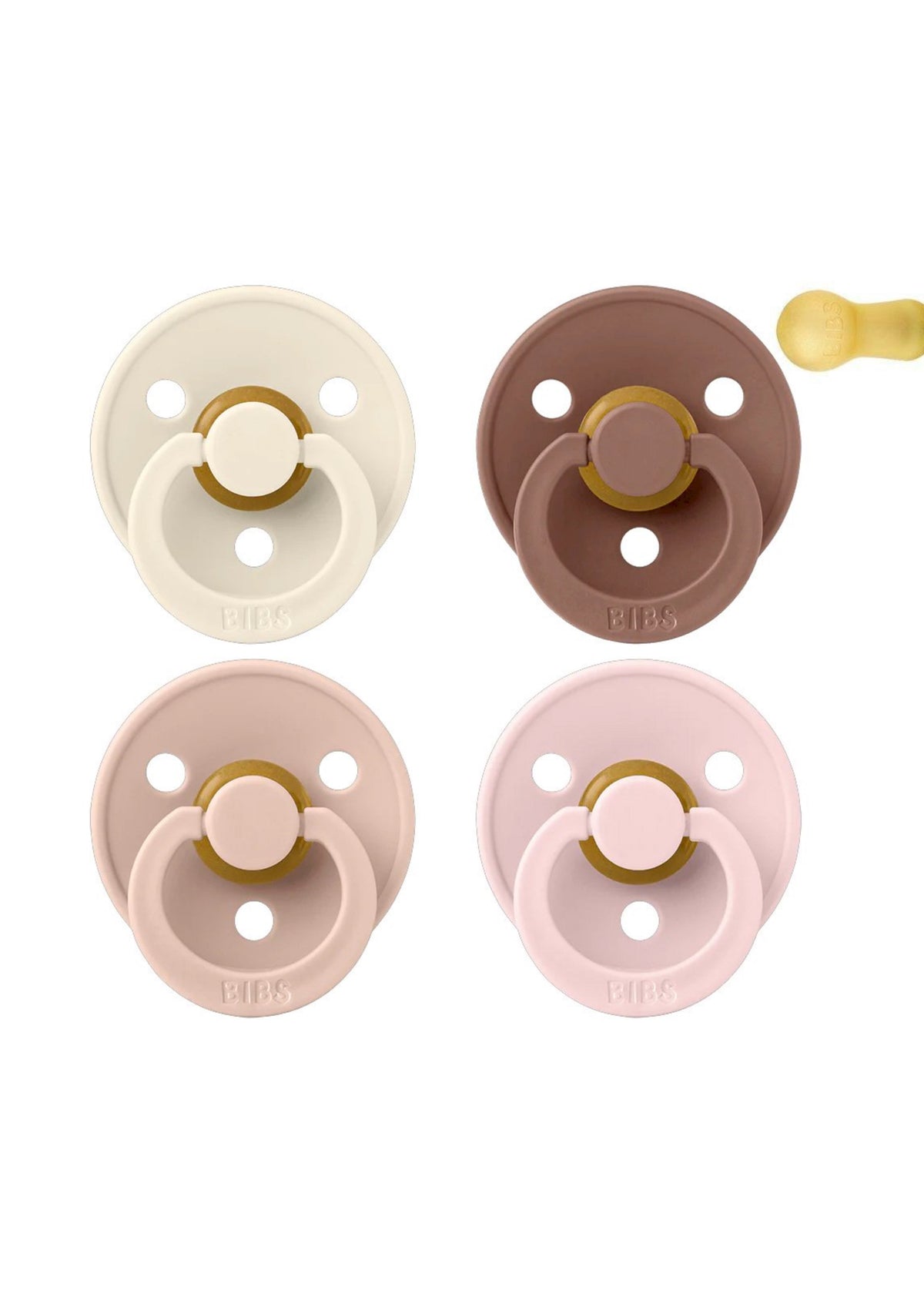 4 Chupetes BIBS rosados