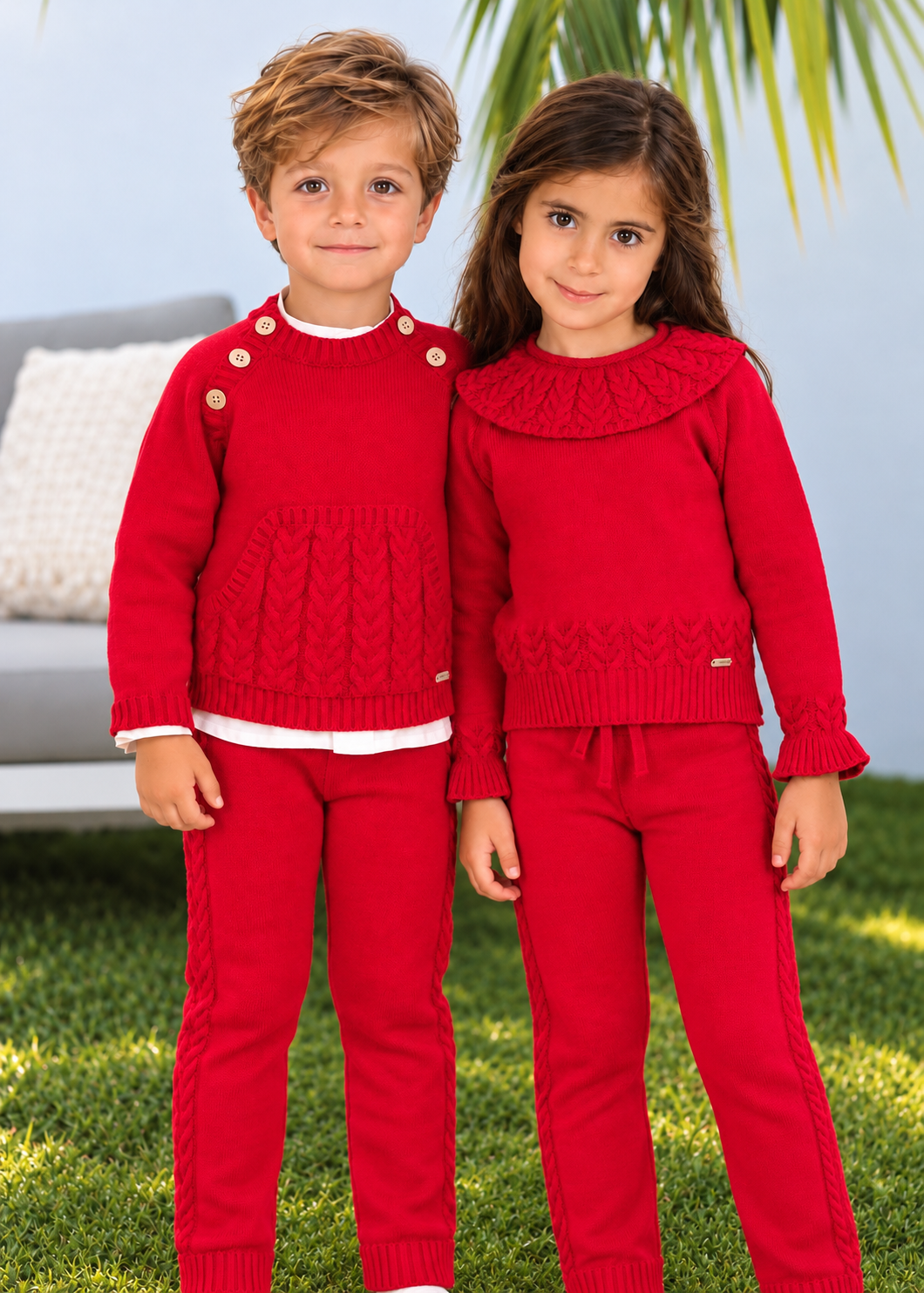 Conjunto niña Rahigo rojo