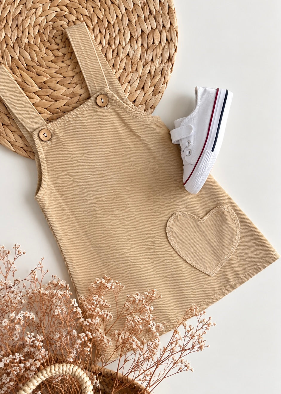 Pichi corazón beige
