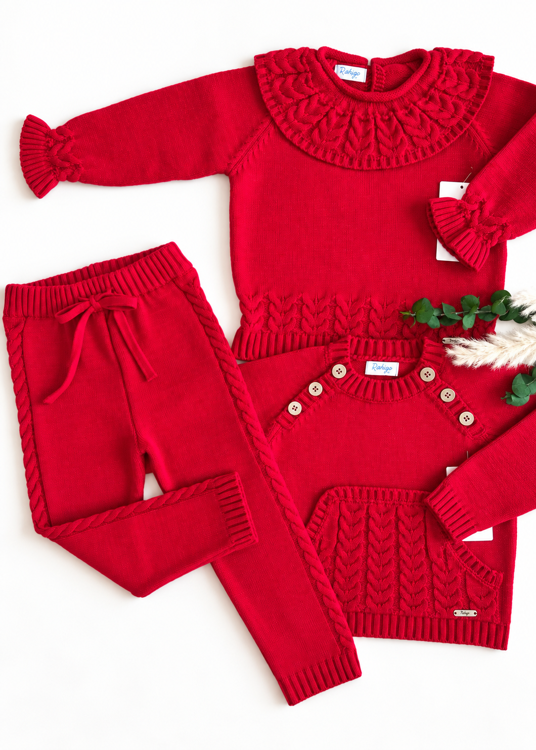 Conjunto niña Rahigo rojo