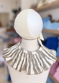 Cuello nido rayas tostado y beige