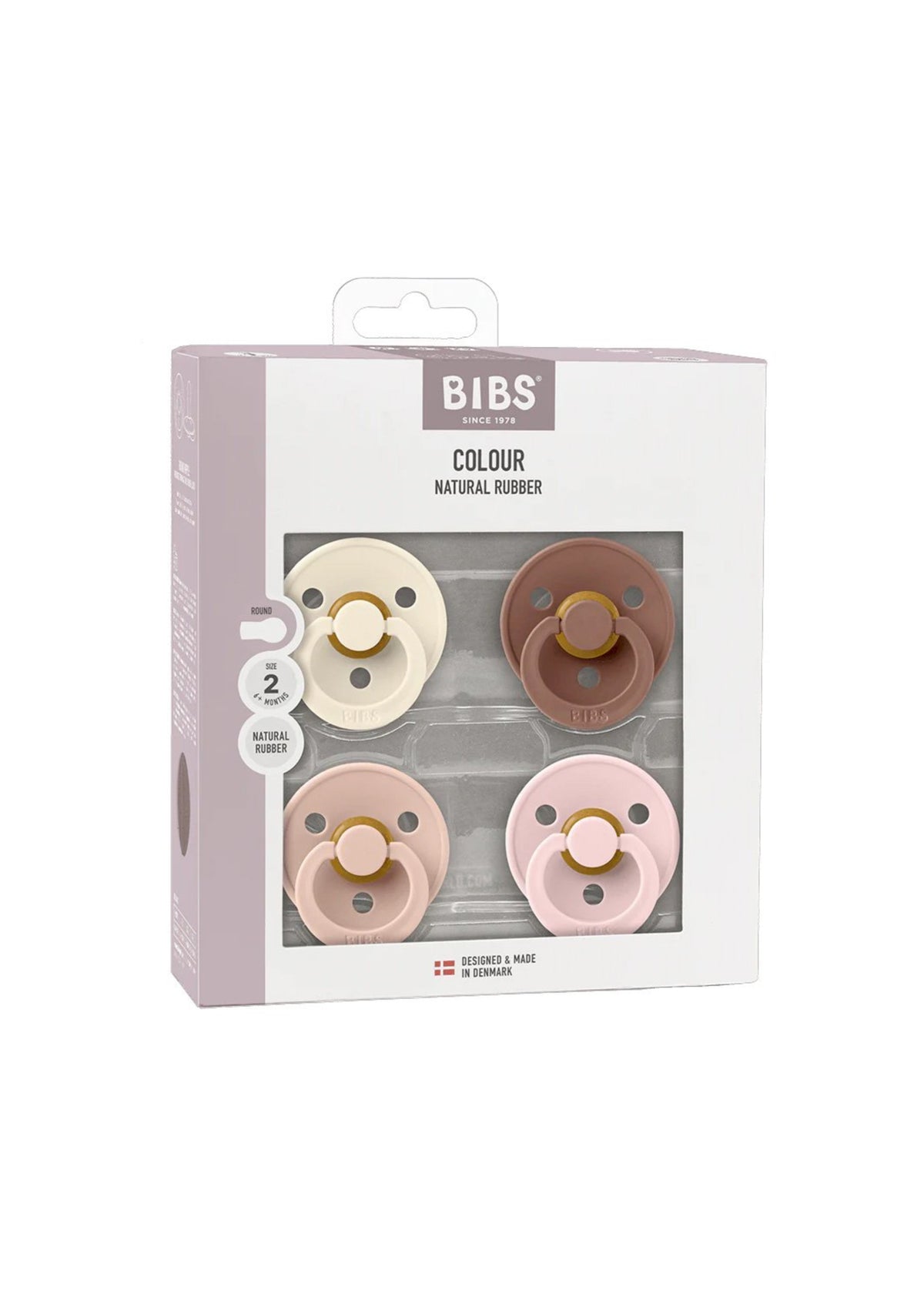 4 Chupetes BIBS rosados
