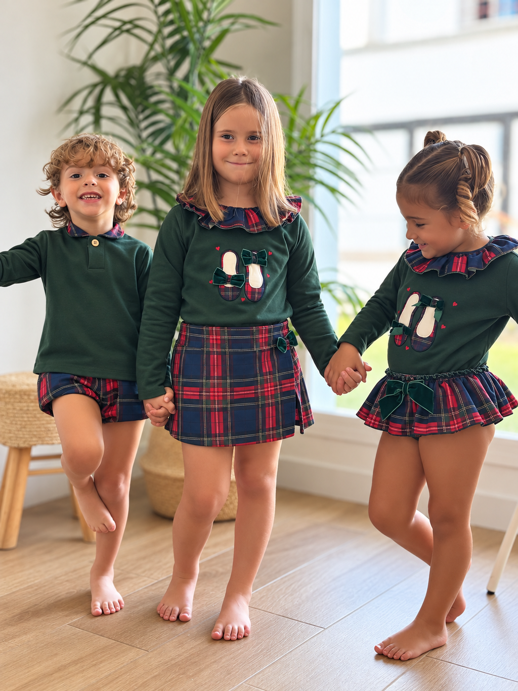 Conjunto Little Tartán niño