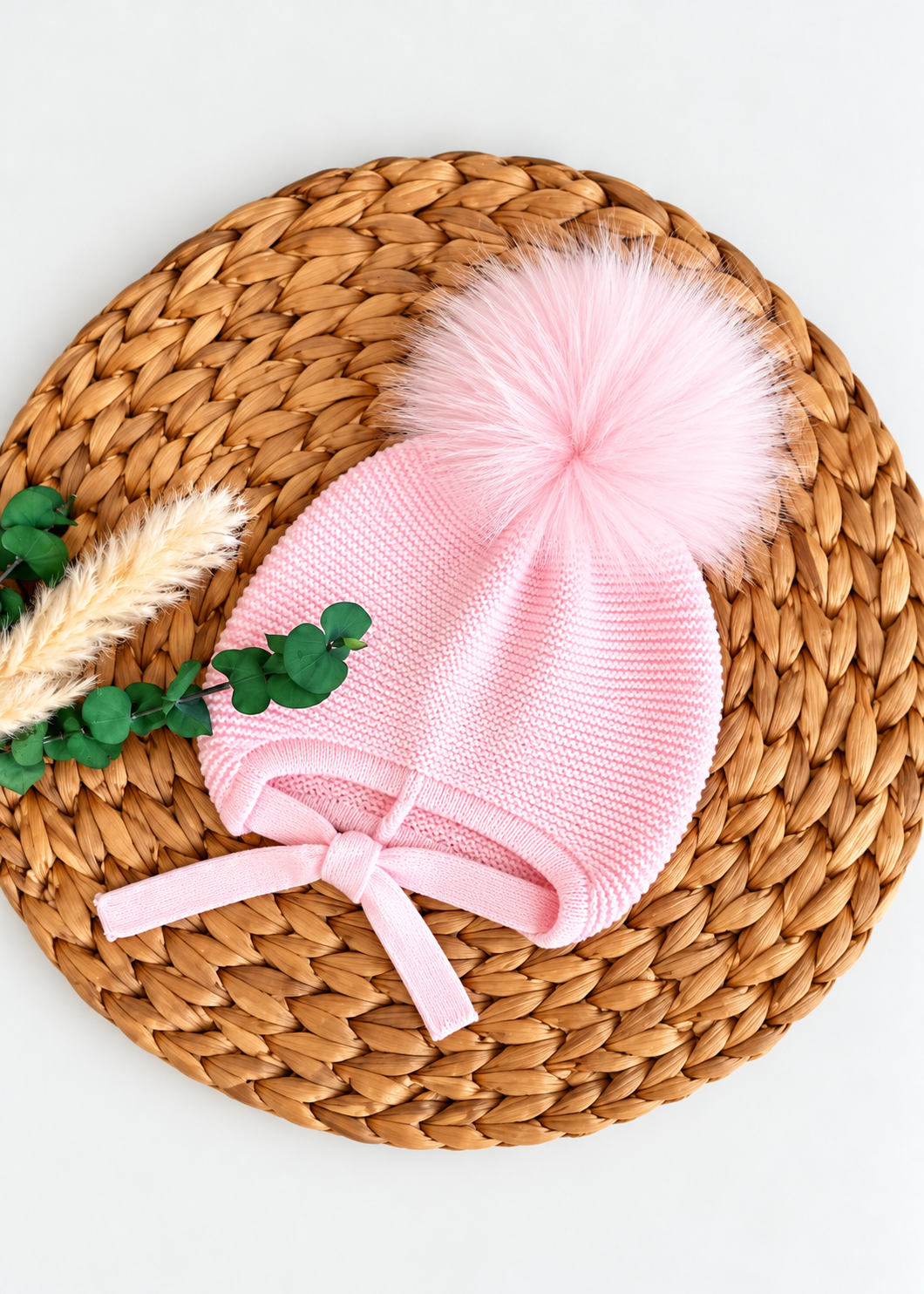 Gorro aviador rosa bebé
