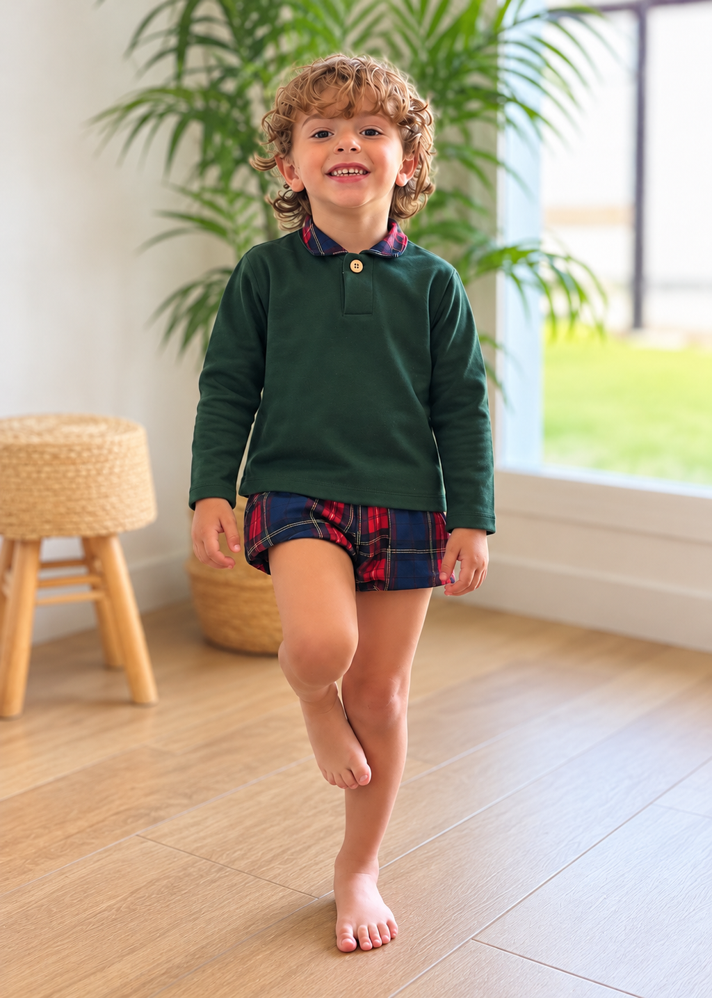 Conjunto Little Tartán niño